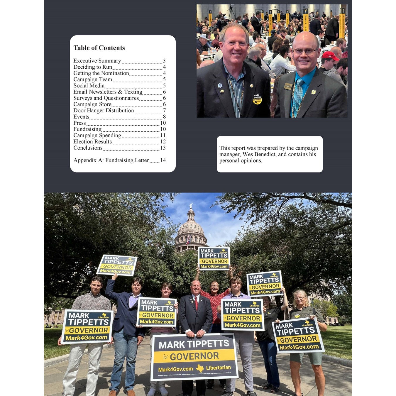 Mark Tippetts for Texas Governor Report