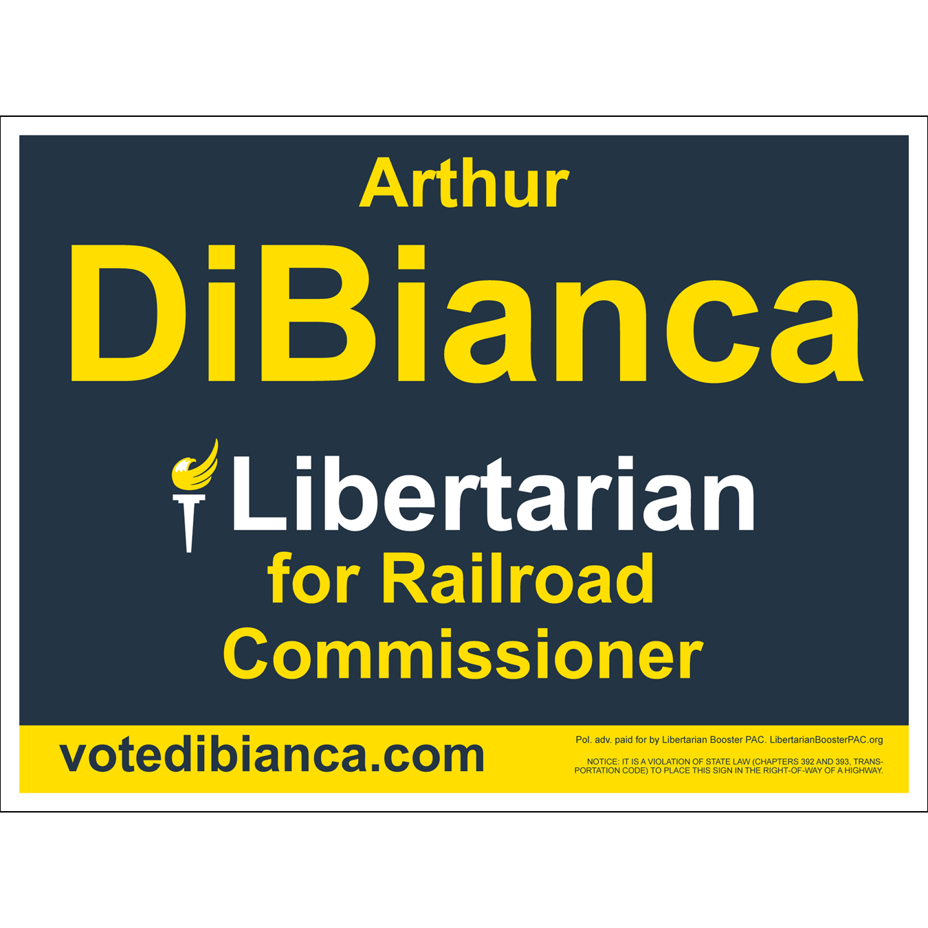 Yard Signs for Texas Candidates