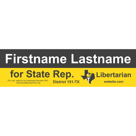 Bumper Stickers 11.5"x3" for Texas Candidates